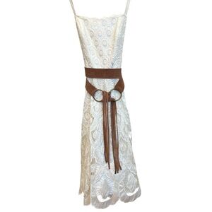 Betsey Johnson Cream Battenberg Lace Dress Size 4